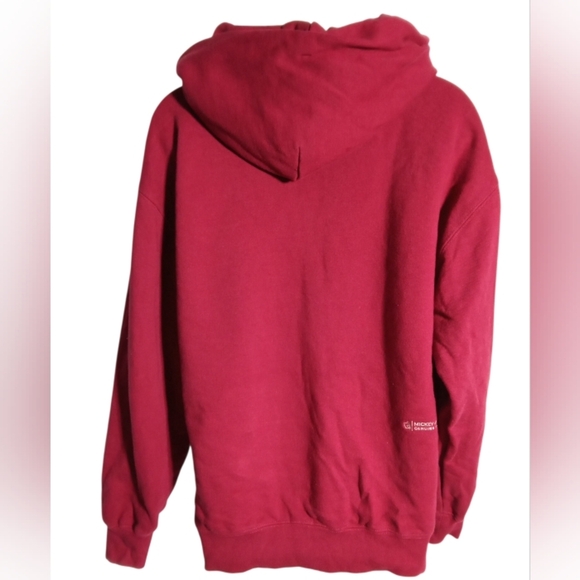 Disneyland Mickey Mouse Red Pullover Hoodie Sweatshirt Unisex Size Small - Picture 6 of 7